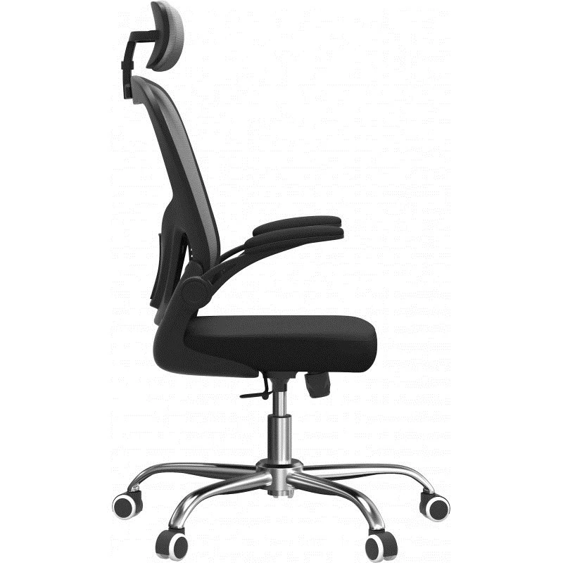 Biuro kėdė top e shop DORY SZARY – minkšta sėdynė, tinklinis atlošas, 650×620 mm, aukštis iki 122 cm