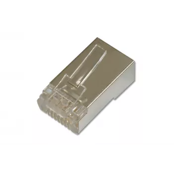 Modulinis RJ-45 kištukas apvaliam ekranuotam kabeliui, DIGITUS DN-MO-8-8-SRS, skaidrus, pakuotė po 100 vnt.