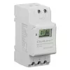 Elektroninis DIN bėgio laikmatis QOLTEC 50983, maitinamas baterija, automatikos grandinėms