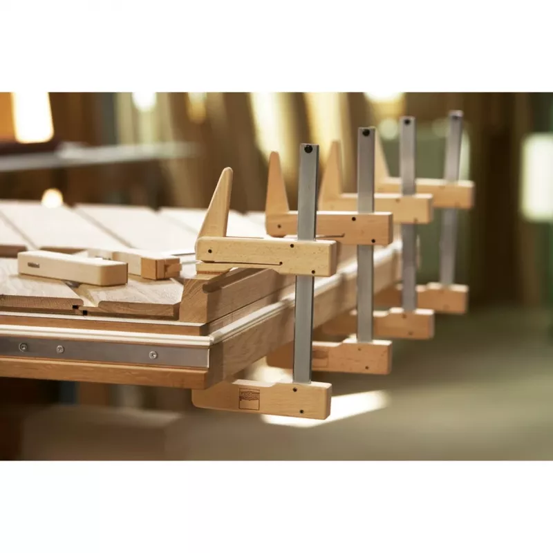 F-veržtuvas Bessey HKL20 20 cm aliuminis su medinėmis pagalvėlėmis