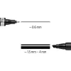Staedtler Lumocolor permanent duo 348 B nuolatinis žymeklis juodas 1 vnt
