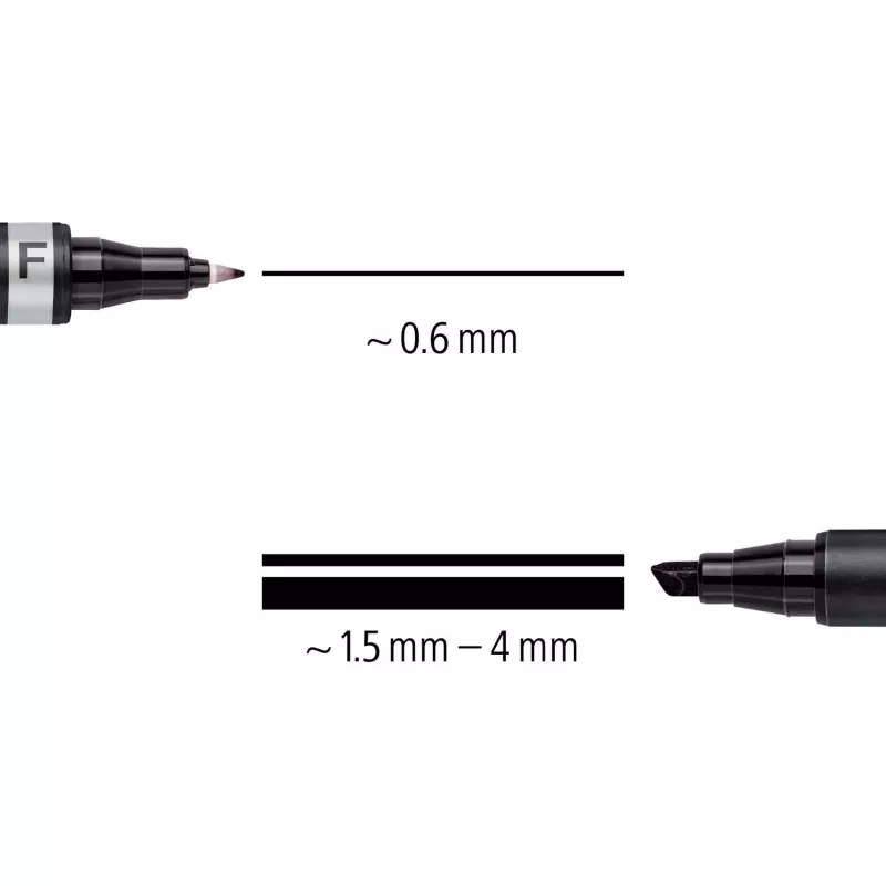 Staedtler Lumocolor permanent duo 348 B nuolatinis žymeklis juodas 1 vnt