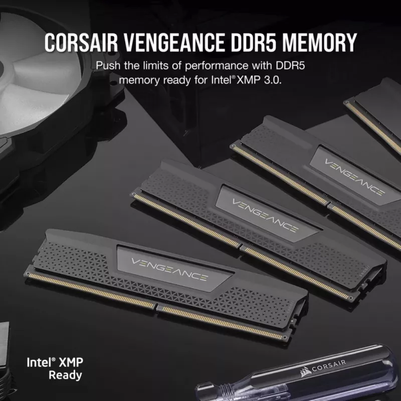 Corsair Vengeance 96 GB DDR5-5600 (4x 24 GB) atminties rinkinys, juodas, CMK96GX5M4B5600C40, INTEL XMP