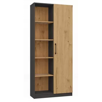 Viršutinė spintelė biurui Topeshop RD-80 ANT/ART KPL, 10 lentynų, medžio drožlių plokštė, 800×300×1820 mm