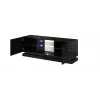 TV spintelė Cama meble QIU 160 – MDF juodas blizgesys, 1600×420×570 mm