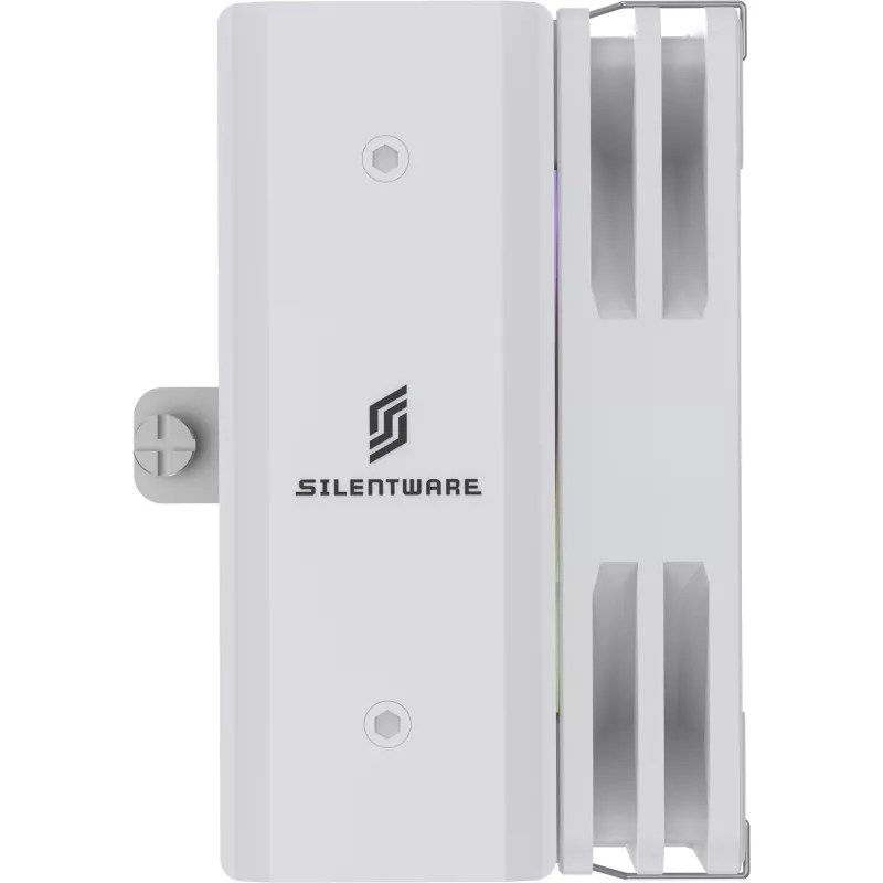 Aušintuvas CPU Silentware Bora RGB White su 120mm PWM ARGB ventiliatoriumi, 215W TDP, suderinamas su AM5 ir LGA1851