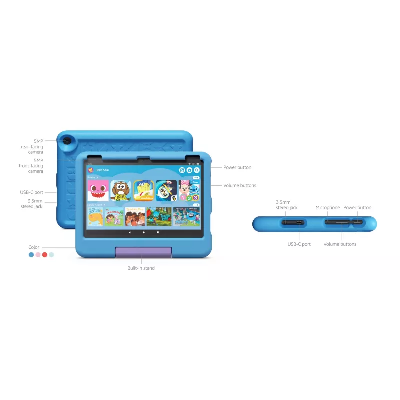 Amazon Fire HD10 Kids 13-osios kartos 32GB 10,1 colio planšetinis kompiuteris mėlynas