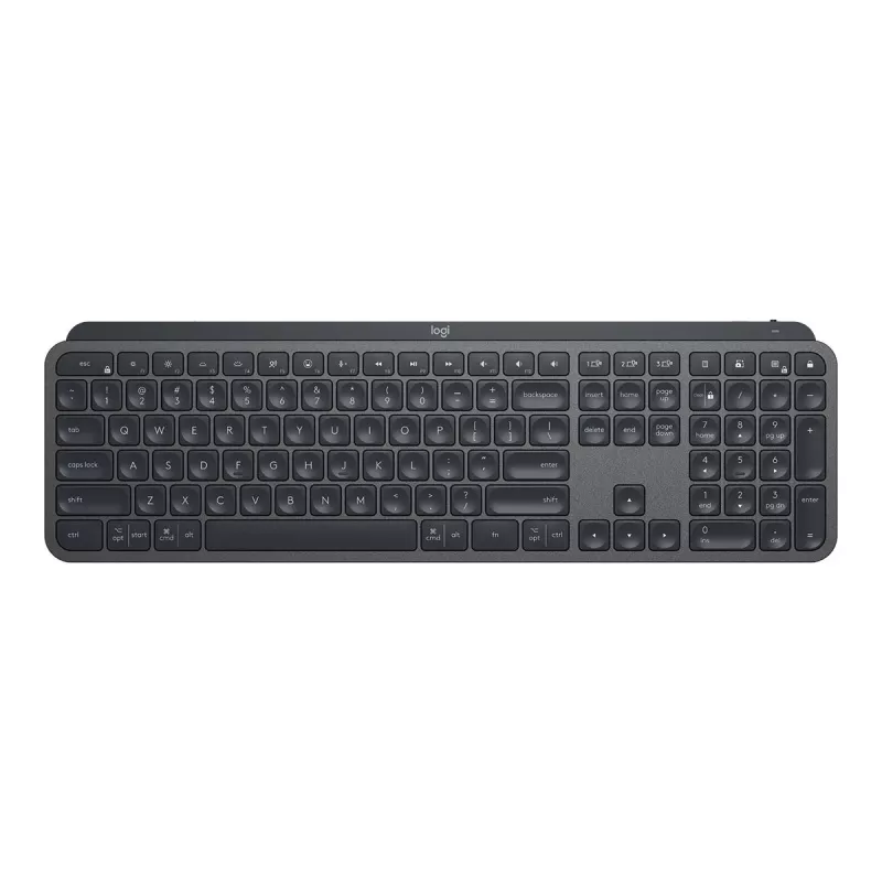 Logitech MX Keys Combo verslui 2 kartos klaviatūra + pelė, RF belaidis + Bluetooth, AZERTY prancūziškas išdėstymas, grafitas