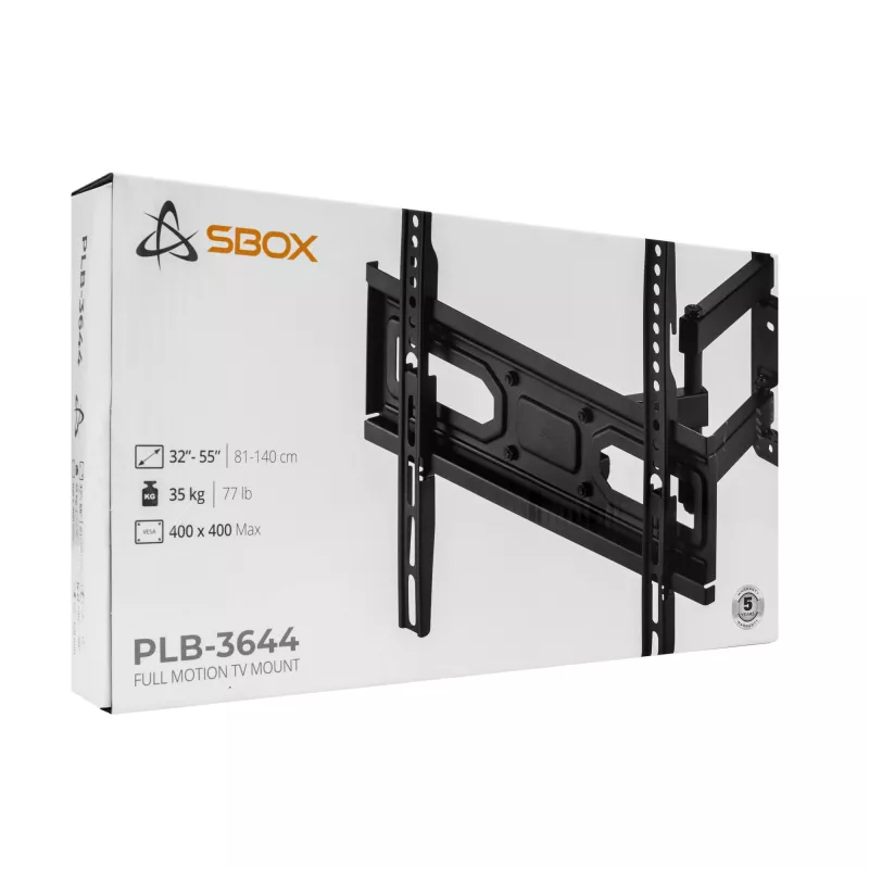 Sieninis TV laikiklis SBOX PLB-3644-2 32–55 col., 35 kg, VESA 400x400