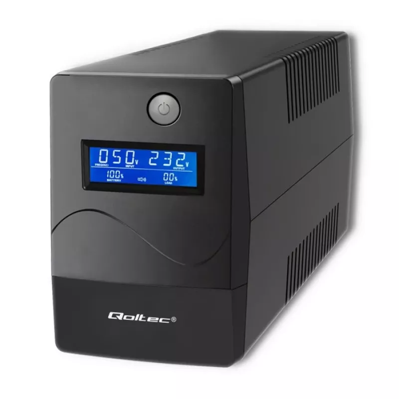 Qoltec Monolith UPS Double-conversion Online 0.65 kVA 360 W 2 AC lizdai