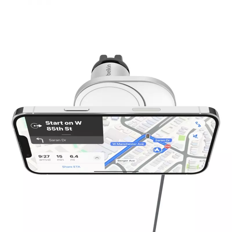 Belkin BoostCharge Pro pilka belaidė įkroviklis automobiliui WIC008BTGR-NCV2