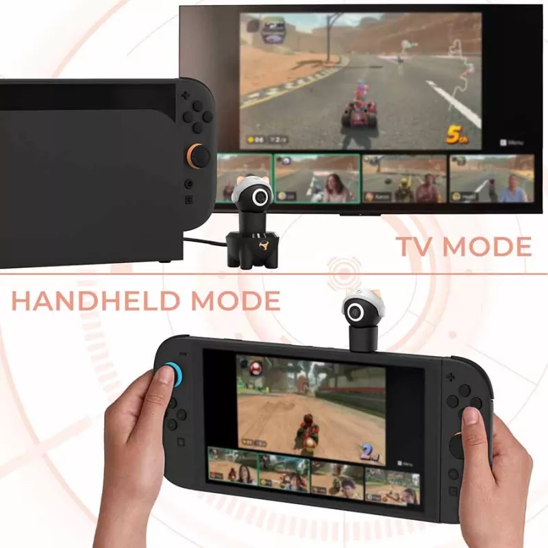 Subsonic Playcam 1080 2in1 HD Mini Kamera, skirta Nintendo Switch 2, raudona
