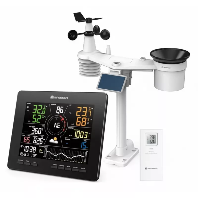 Belaidė orų stotelė Bresser 7003800 7-in-1 vidaus / lauko temperatūros ir drėgmės monitorius