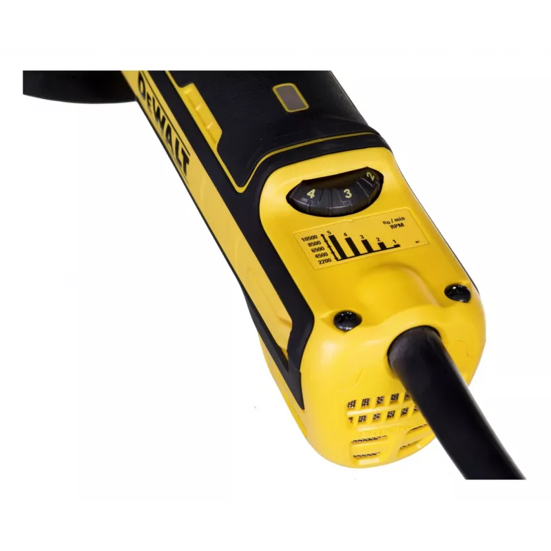 DeWALT DWE4357-QS juostinis šlifuoklis, juodai geltonas, 10500 RPM, 1700 W