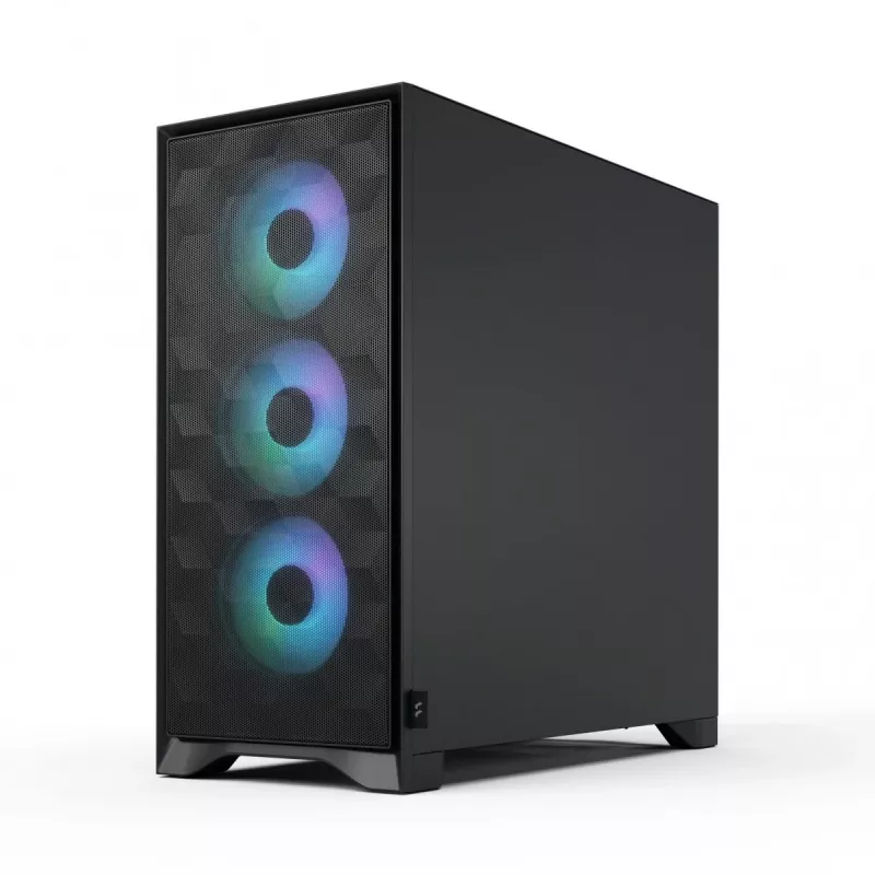 PC korpusas Fractal Design Pop 2 Air Black TG RGB Midi bokštas — ATX/Micro‑ATX/Mini‑ITX, 3x120mm priekyje, 1x120mm gale, 2,5 colio+3,5 colio lizdai