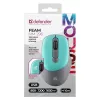 Belaidė pelė DEFENDER Silent Click C Mint 52294 – ambidekstrinė, 1600 DPI, 2.4 GHz nano USB
