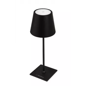 LED stalinė lempa ESPERANZA ELD119K Juoda — 3W, 4000K, 200 lm, USB-C, 2400 mAh baterija, 400 mm aukštis
