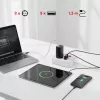 Maitinimo šynas MACLEAN MCE387 W — 2 kištukiniai lizdai, 3×USB A, 110–240V, 2500W, 1,5 m laidas, baltas