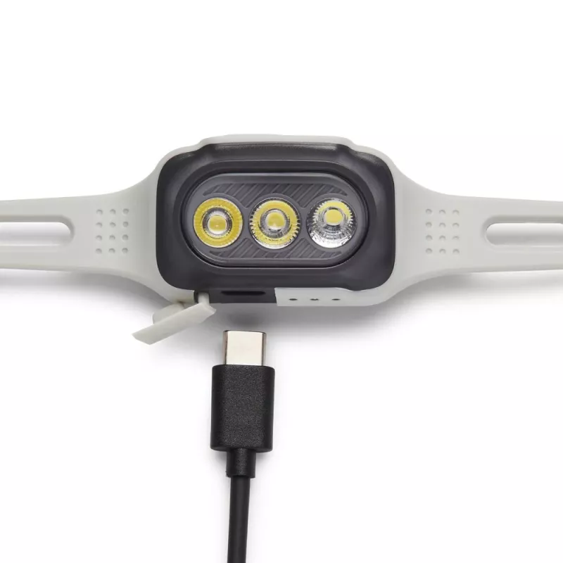 Juostinė galvos lemputė Black Diamond Deploy 325 — LED 325 lm, įkraunama per USB-C, IPX4, 38,5 g
