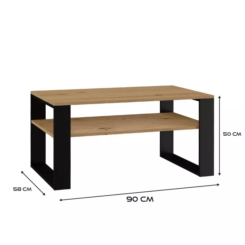 Topeshop MODERN 1P ART CZ kavos / šoninis / kampinis staliukas Kavos staliukas stačiakampė forma 2 koja (-os)