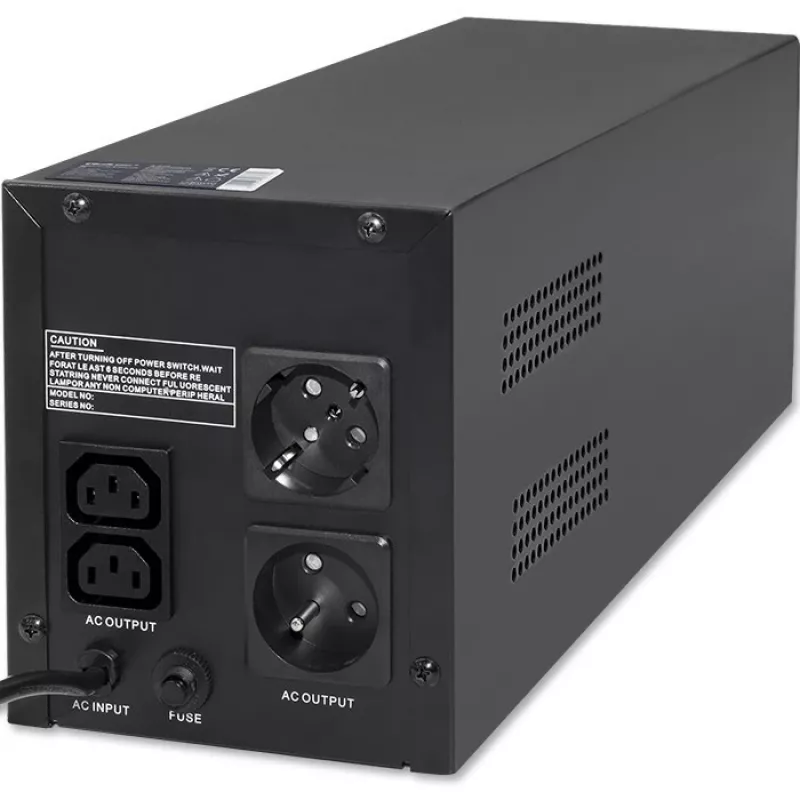 Nepertraukiamo maitinimo šaltinis UPS Qoltec 53775 1,2 kVA 720 W 4 AC lizdai