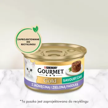 GOURMET GOLD - Sotus pyragas su ėriena ir žaliomis pupelėmis 85g