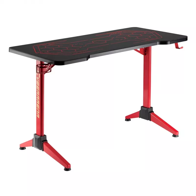 Gaming stalas MACLEAN RS163 RGB LED, didelis stalviršis, maksimali apkrova 100 kg, maksimalus aukštis 760 mm
