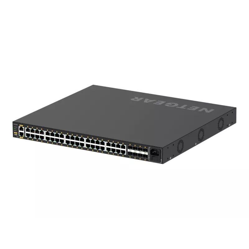 NETGEAR GSM4248P-100EUS tinklo jungiklis valdomas L2/L3/L4 Gigabit Ethernet (10/100/1000) Power over Ethernet (PoE) juodas