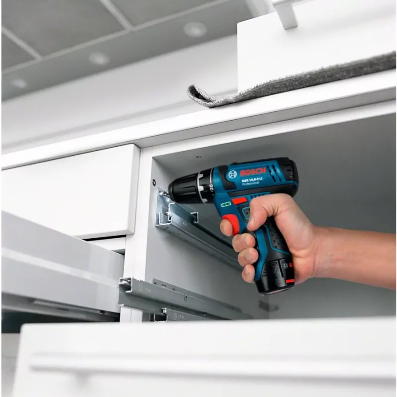 Bosch GSB 12V-15 Professional gręžtuvas 1300 RPM Juoda, Mėlyna