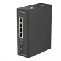 D-Link 6 prievadų pramoninis Gigabit PoE+ nevaldomas jungiklis su 2 SFP prievadais