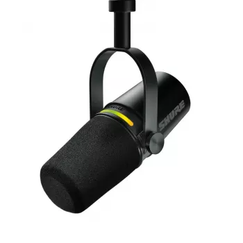 Shure MV7+-K-BNDL – lektorinis/vokalinis mikrofonas su XLR/USB-C jungtimi, juodas + stalinis stovas GATOR