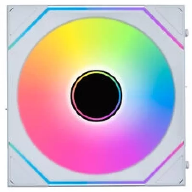 140 mm Lian Li UNI FAN SL-INF Wireless ARGB PWM korpuso ventiliatorius, baltas