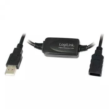 LogiLink UA0143 USB 2.0 laidas USB-A kištukas į lizdą 10 m juodas