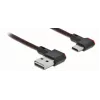 USB laidas DeLOCK EASY-USB 2.0 Type-A kištukas į Type-C kištuką 0,5 m juodas