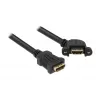 HDMI laidas DELOCK 0,25 m 2xHDMI