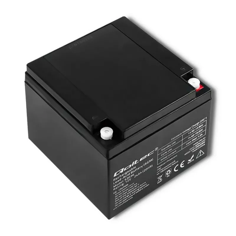 Qoltec 53036 AGM akumuliatorius | 12V | 24Ah | max 360A