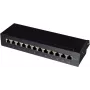 Logilink Patchpanel stalinis/sieninis Cat.6A STP 12 prievadų, juodas (NP0019B)