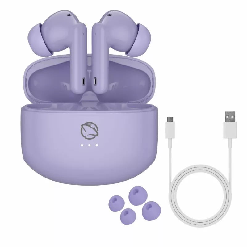 Belaidės ausinės Manta MTWS008P Rytmo Violetinė
