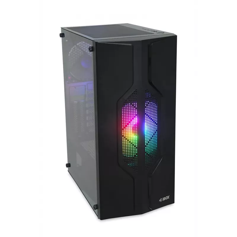 iBOX CETUS 908 Midi Tower Juoda