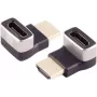 S/CONN 10-01051 HDMI-A lyties keitiklis juodas sidabrinis auksuoti kontaktai
