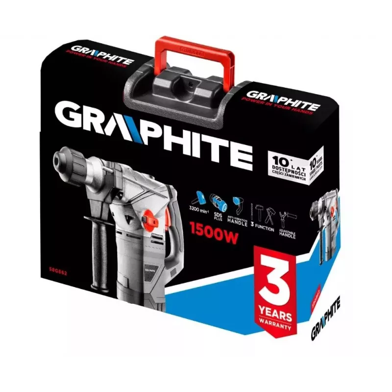 Perforatorius Graphite 58G862 1500 W 750 aps./min. SDS Plus