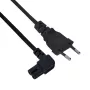Maitinimo laidas SAVIO CL-144, 3 m, kampuotas 2 kontaktų C7 kištukas į IEC E tipo lizdą, juodas