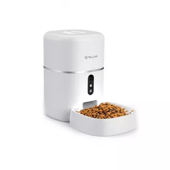 Automatinis ėdalo daviklis augintiniams Tellur TLL331461 su UltraHD kamera, 4 l, baltas