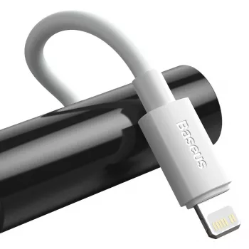 Baseus Simple Wisdom duomenų kabelių rinkinys USB-C į Lightning PD 20W (2 vnt./kompl.) 1,5 m Baltas