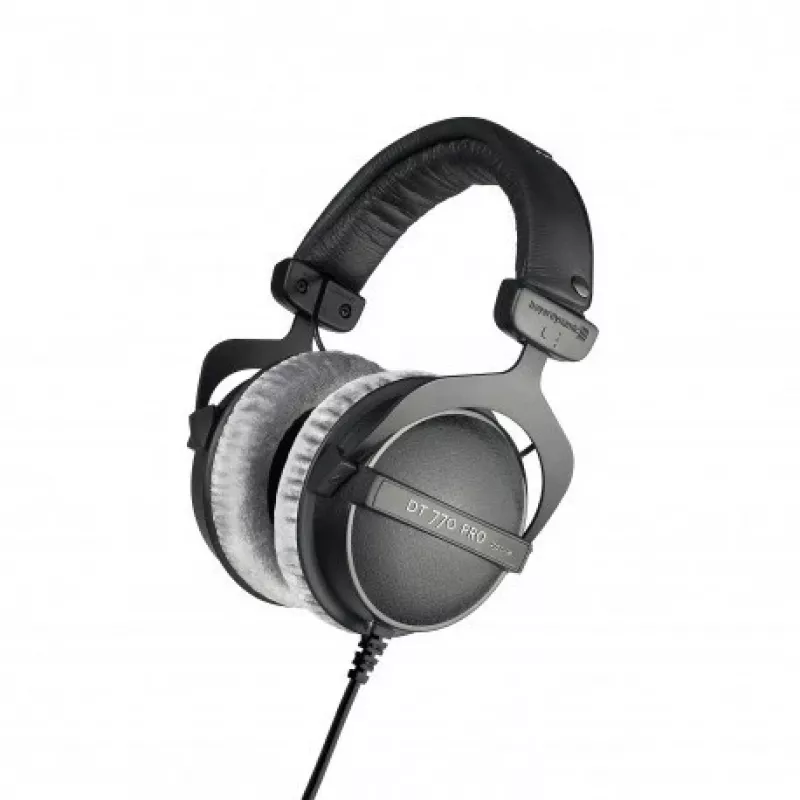 Studijinės ausinės Beyerdynamic DT 770 PRO 80Ω – uždaros, apgaubiančios, 5–35000 Hz, 96 dB, 3,5 mm, auksu dengtas lizdas