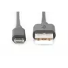 Assmann USB 2.0 jungiamasis kabelis, A tipo – micro B, kištukas/kištukas, 1,0 m, juodas (AK-300110-010-S)