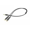 Garso adapteris Gembird CCA-417M 2×3,5 mm kištukas į 3,5 mm lizdą, 0,2 m, juodas