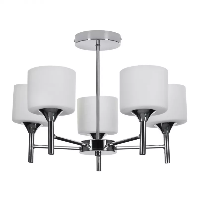 Klasikinis sietynas pakabinamas lubinis šviestuvas Activejet MIRA Chrome 5xE27 svetainei