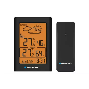 Oro stotelė BLAUPUNKT WS15BK juoda – vidaus ir lauko temperatūros bei drėgmės matavimas