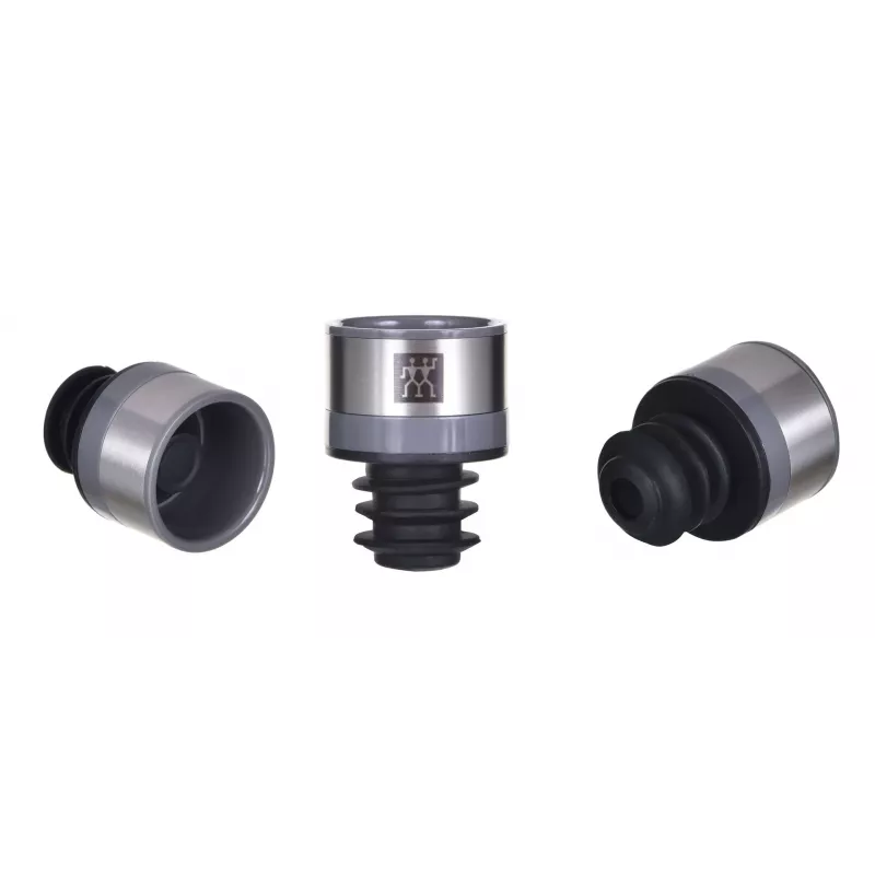 Vyno išsaugojimo pompa ZWILLING FRESH & SAVE – siurblio galvutė vakuuminiams kamščiams, pilka, Ø 3 cm, aukštis 40 mm, rinkinio kiekis 3